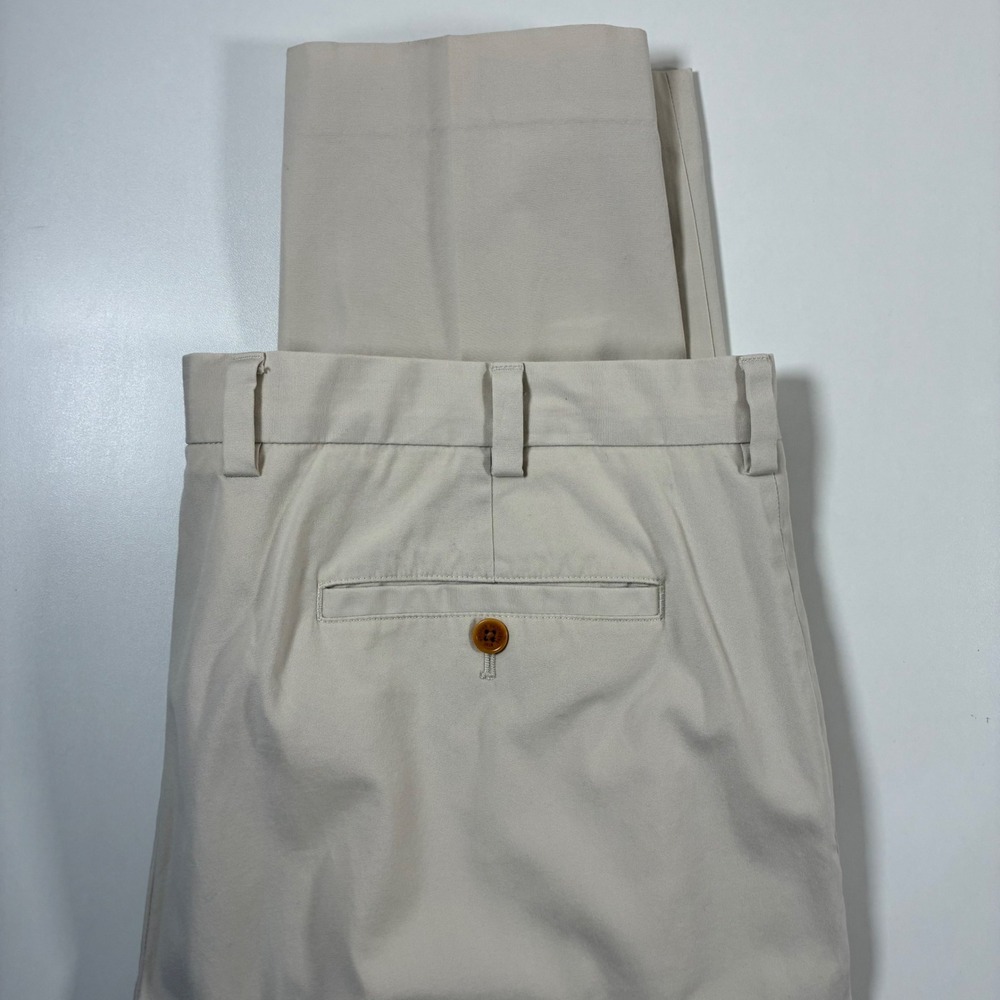 Brooks Brothers Chino Pants 38x31 Beige Milano Fit Supima Cotton Stretch